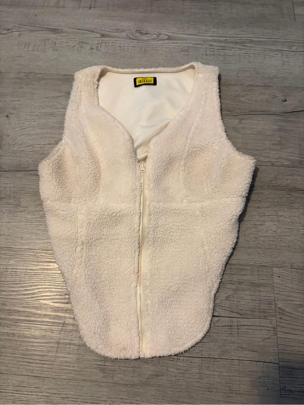healthtex Cream Sherpa Zip Front Kids Vest